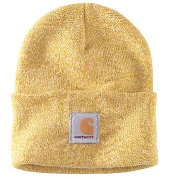 Carhartt Men's Knit Cuffed Beanie - Stylish Warmth in Dijon/Winter White Marl!