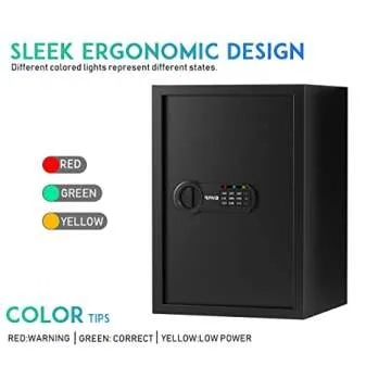 RPNB Deluxe Safe and Lock Box,Money Box,Digital Keypad Safe Box,Steel Alloy Drop Safe, Keypad Lock,Perfect for Home Office Hotel Business Jewelry Cash Use Storage,1.8 Cubic Feet