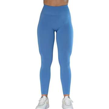 Seamless Scrunch Legging Women Yoga Pants 7/8 Tummy Control Workout Running for Fitness Sport Active Legging-25''（XS,Lavender Lustre