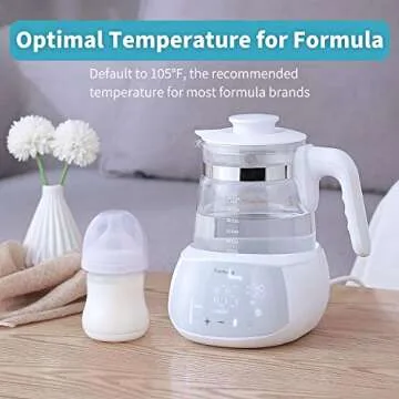 Formula Ready Baby Water Kettle- One Button Boil Cool Down and Keep Warm at Perfect Temperature 24/7...