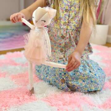 Plush Ballerina Cat Stuffed Animal for Girls Kids Birthday Gifts and Decor