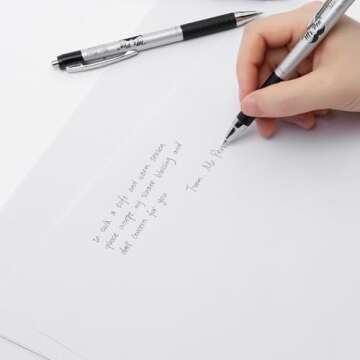 Mr. Pen No Bleed Pens, Bible Pens, Fine Tip, Black, Pack of 6