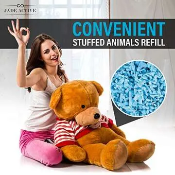Jade Active Bean Bag Filler Foam - 5 Pound Premium Shredded Memory Foam - Easy Pillow Stuffing Foam for Dog Bed or Couch Cushion - Very Soft and Great for Stuffing