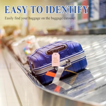 Stylish Leather Luggage Tags with Name Labels for Travel