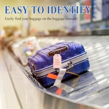 Stylish Leather Luggage Tags with Name Labels for Travel