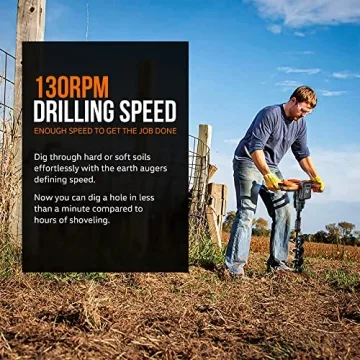 SuperHandy Earth Auger - Cordless Steel Bit for Efficient Digging