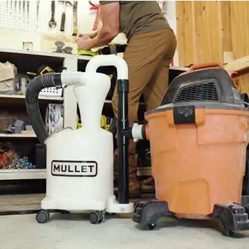 Mullet High-Speed Cyclone Dust Collector - Efficient Dust Separator for Woodworking