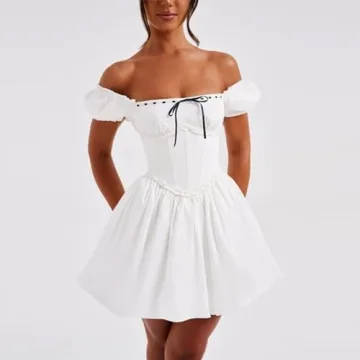 Stylish Short Graduation Dress Summer Y2k Corset for Women