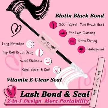 Lash Extension Kit 280Pcs Lash Clusters Eyelash Extension Kit with Lash Bond and Seal Lash Remover Lash Applicator Individual Lashes Kit Eyelash Brush Easy to Apply at Home(30D+40D-9-16mix Kit)