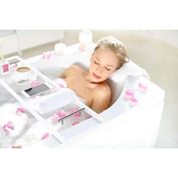 ToiletTree Clear Acrylic Bathtub Caddy with Stainless Steel Handles