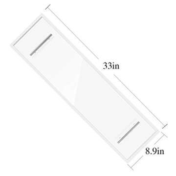 ToiletTree Clear Acrylic Bathtub Caddy with Stainless Steel Handles