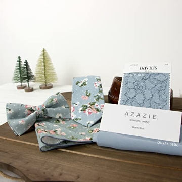 Spring Notion Boys' Cotton Floral Zipper Tie in Light Blue