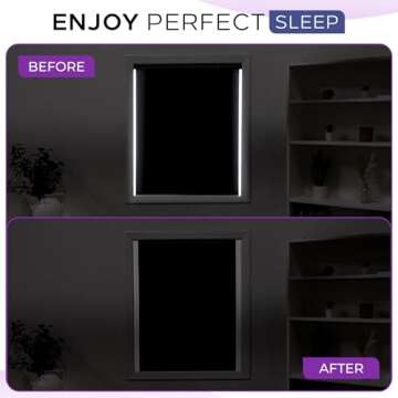 Sleep Time Tracks - Blackout Blinds Side Tracks & Light Blocking Strips for Blinds, Window Light Blo...