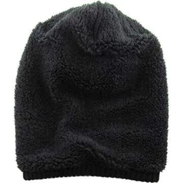 KBW-275 BLK Comfortable Soft Slouchy Beanie Collection Cotton Knit Acrylic Winter Warm Ski Baggy Hat Unisex Various Styles