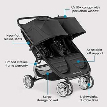 Baby Jogger City Mini 2 Double Stroller, Jet