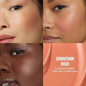 Maybelline Sunkisser Multi-Use Liquid Blush and Bronzer, Blendable, Longwear, Glowy Make Up, Downtow...