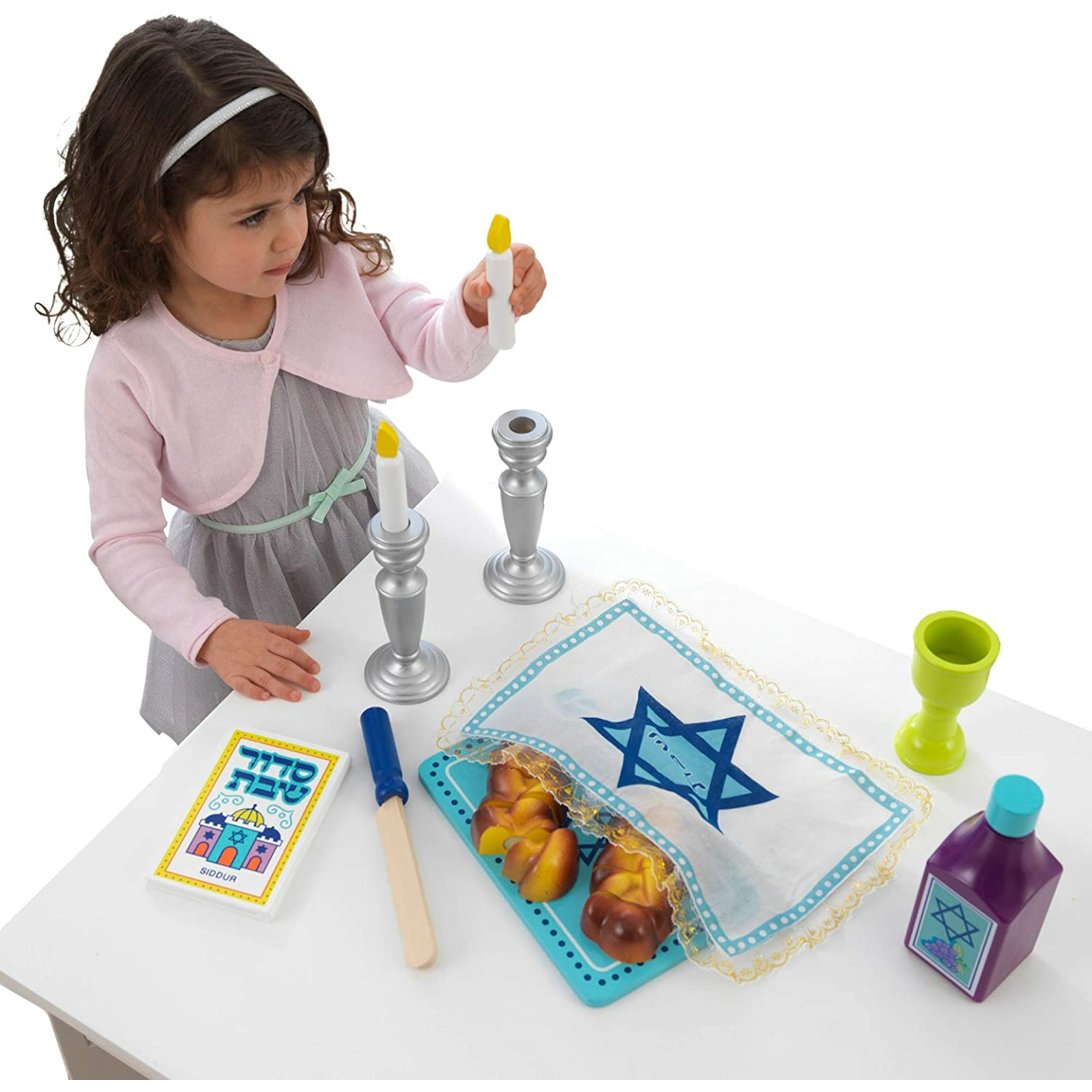 Wooden Shabbat Set for Kids