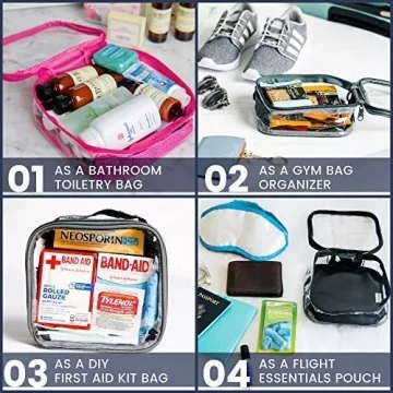 EzPacking Clear TSA Approved Travel Toiletry Bag for Adult Travelers