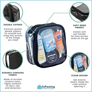 EzPacking Clear TSA Approved Travel Toiletry Bag for Adult Travelers