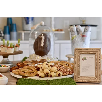 Mud Pie Large Beaded Base Decorative Cloche, White