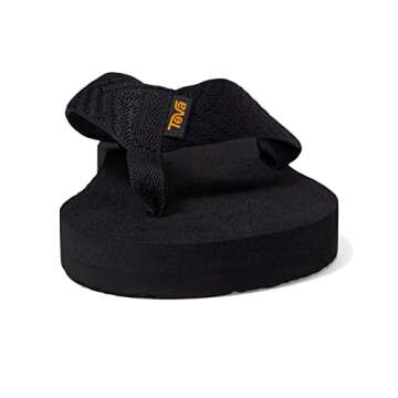 Teva Women's Mush II-W Flip Flop Sandals - Fronds Black, Size 9 US