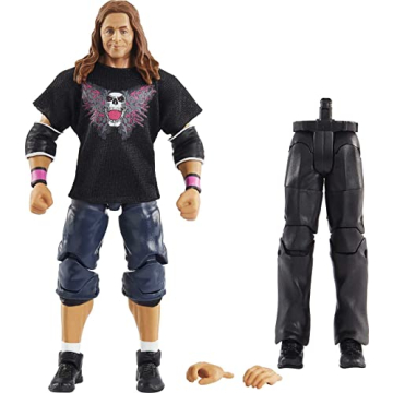 Mattel Bret “Hit Man” Hart WrestleMania Elite Action Figure with Shirt and Build-A-Figure Pieces