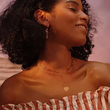 Gold Heart Necklace - Stylish Layered Initial Jewelry