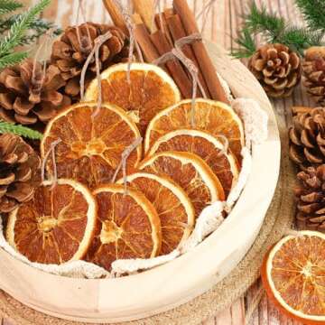 Christmas Decorations - 36Pcs Natural Orange Slices Cinnamon Pinecones Set with Jute Hangers - Unique Craft Ornaments Bulk for Xmas Tree - Holiday Farmhouse Rustic Decor Indoor