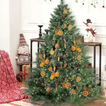 Christmas Decorations - 36Pcs Natural Orange Slices Cinnamon Pinecones Set with Jute Hangers - Unique Craft Ornaments Bulk for Xmas Tree - Holiday Farmhouse Rustic Decor Indoor