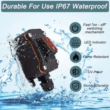 KarlKers Waterproof 12V Inline Switch with LED Indicator