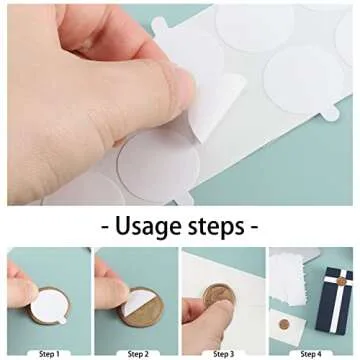 360 PCS Double Sided Adhesive Wax Seal Stickers Removable Sticky Tack Putty for Wax Seal Stickers Adhesive Wax Seal Backing for Wax Sealing (1 inch)