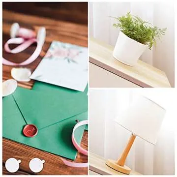 360 PCS Double Sided Adhesive Wax Seal Stickers Removable Sticky Tack Putty for Wax Seal Stickers Adhesive Wax Seal Backing for Wax Sealing (1 inch)