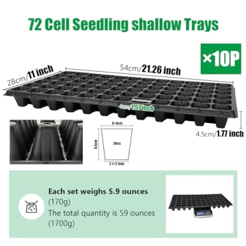 RooTrimmer 72 Cell Seed Trays - Durable and Versatile Gardener's Essential