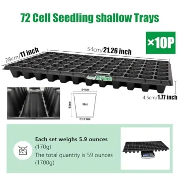 RooTrimmer 72 Cell Seed Trays - Durable and Versatile Gardener's Essential