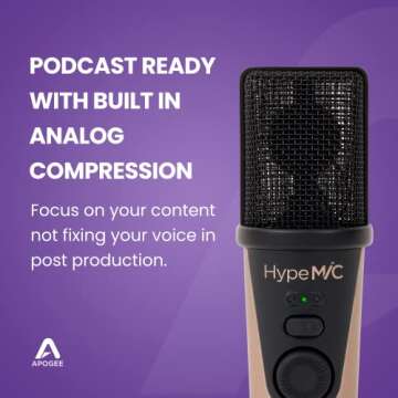 Apogee Hype Mic - USB Microphone for Professional Recording and Streaming