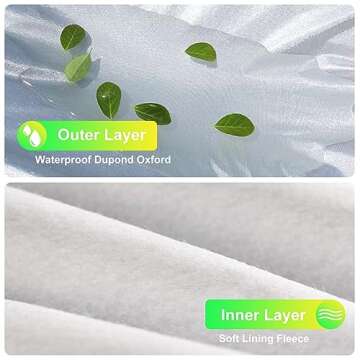 YINOK Car Cover Fit SUV 175-190 inches Car Cover Waterproof All Weather Hail Protector Car Cover Sun Protection SUV Car Cover with Door Zipper Dupont Oxford Car Cover Outdoor Waterproof Car Cover