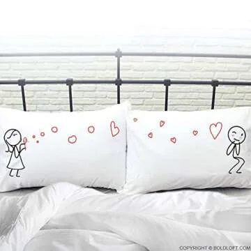 BoldLoft from My Heart to Yours Too Couple Pillowcases - Perfect Gifts for Love Celebrations