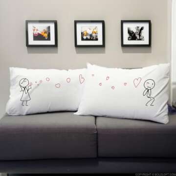 BoldLoft Couple Pillowcases for Romantic Anniversaries