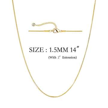 DEARMAY Gold Herringbone Choker Necklace for Women