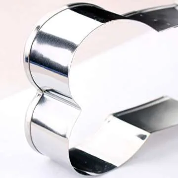 HAZOULEN 3-Piece Dog Bone Cookie Cutter Set