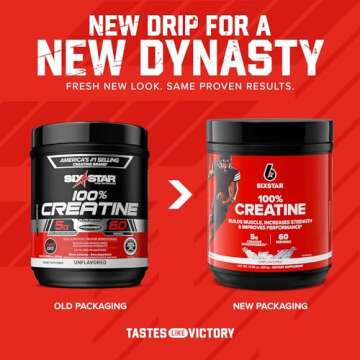 Six Star 100% Creatine Monohydrate Powder - Unflavored Micronized Creatine Monohydrate Supplement fo...