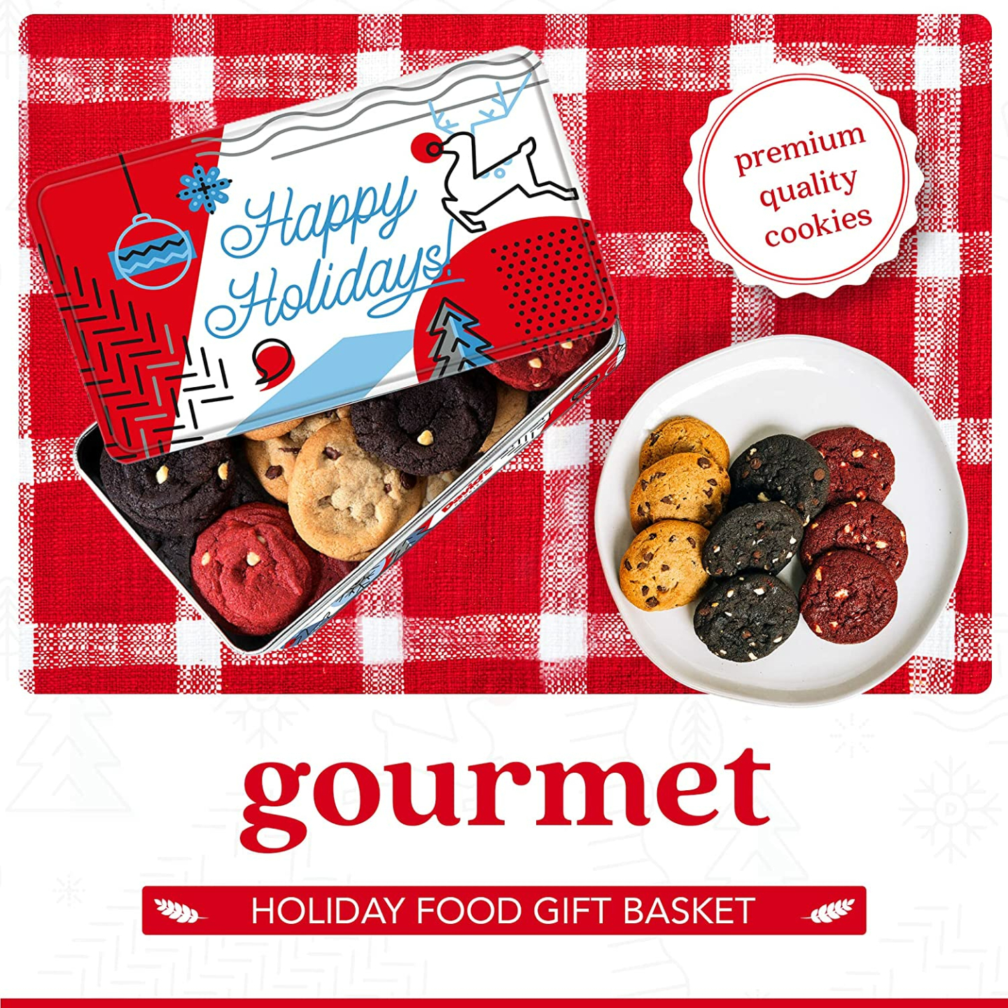 Winter Wonderland Christmas Cookies Gift Basket