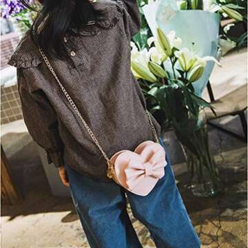 ZGMYC Heart-shaped Crossbody Purse for Little Girls