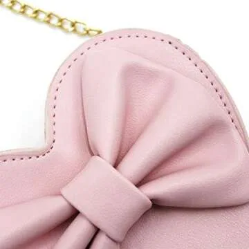 ZGMYC Heart-shaped Crossbody Purse for Little Girls