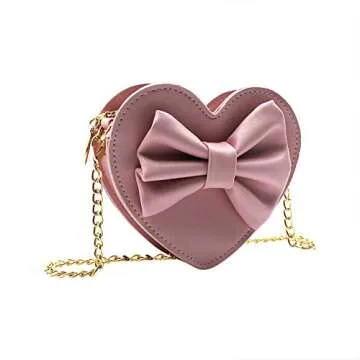 ZGMYC Heart-shaped Crossbody Purse for Little Girls