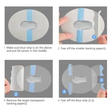 G6 Adhesive Patches Waterproof - 55 Pack Invisible Water-Resistant G6 Overpatch Transparent Stickers for G6-HECHUAN