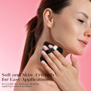 BEAKEY Velvet Triangle Powder Puffs for Makeup Perfection