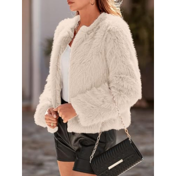 Luxurious Faux Fur Cropped Jacket for Women