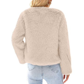 Luxurious Faux Fur Cropped Jacket for Women