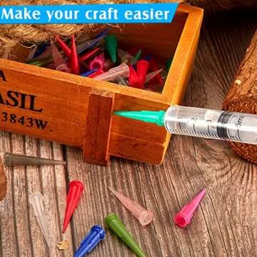 160 Pieces 8 Size Plastic Tapered Pinhead Blunt Syringe Tips Adhesive Dispensing Plastic Glue Tips for Oil or Glue Applicator